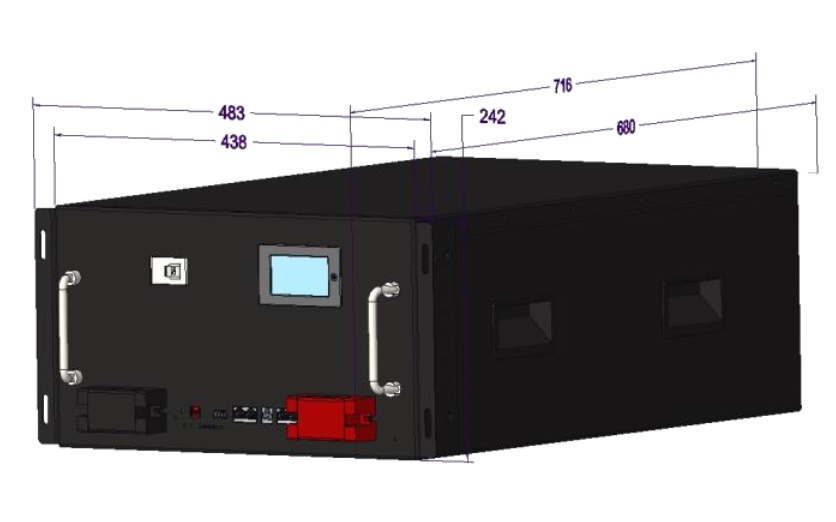 Måltegning av 16,1 kWh batterimodulen